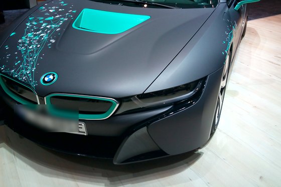 Ein BMW i8 auf der CeBIT 2017