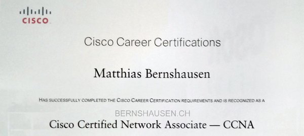 Urkunde Cisco