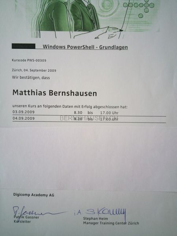Urkunde Digicomp Academy